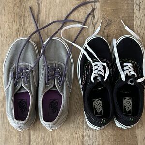 2 pairs Vans sneakers Women’s size 8 (Men’s 6.5). VGC
